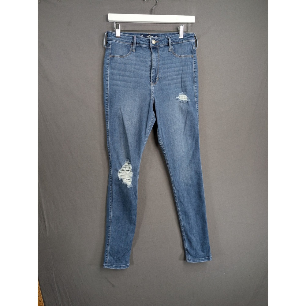 Hollister Ultra High-Rise Jean Legging Blue Distressed 13L W31 L30